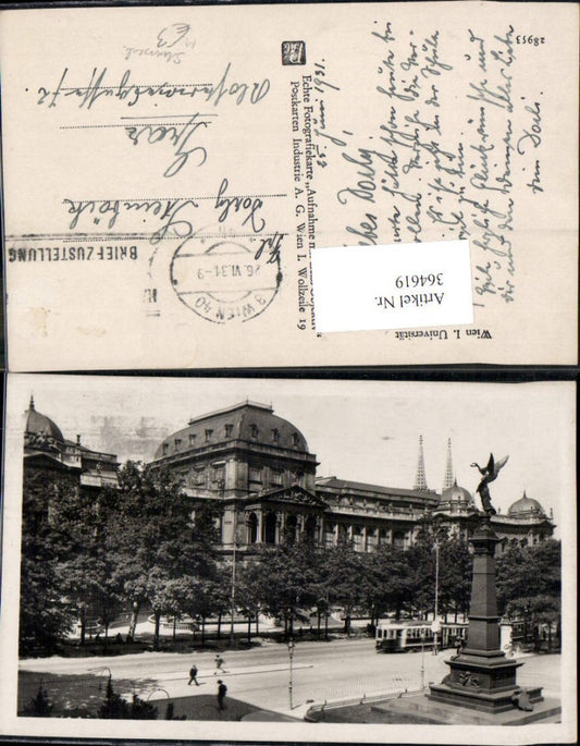 364619,Wien Universität Denkmal Straßenbahn