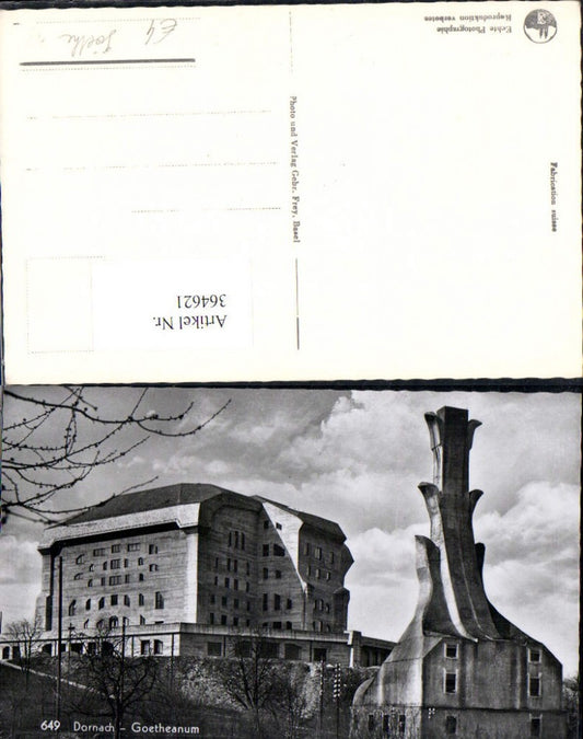 364621,Foto Ak Dornach Goetheanum Denkmal Goethe