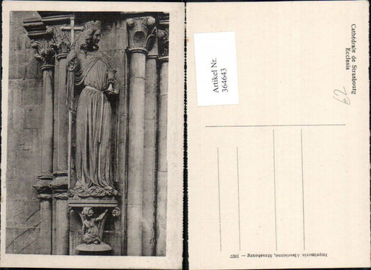 364643,Statue Cathedrale de Strasbourg Straßburg Ecclesia