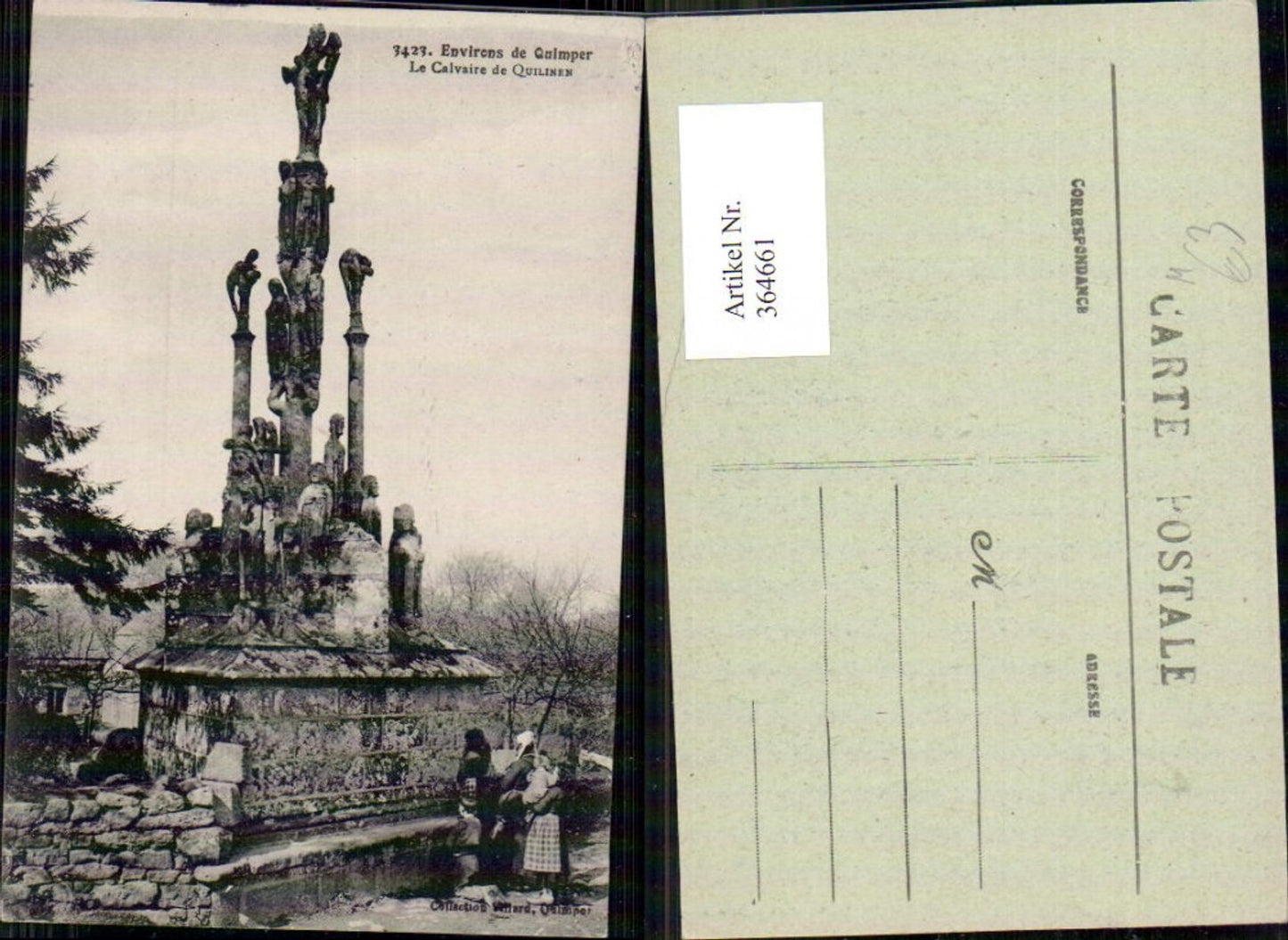 364661,Statue Environs de Quimper Le Calvaire de Quilinen
