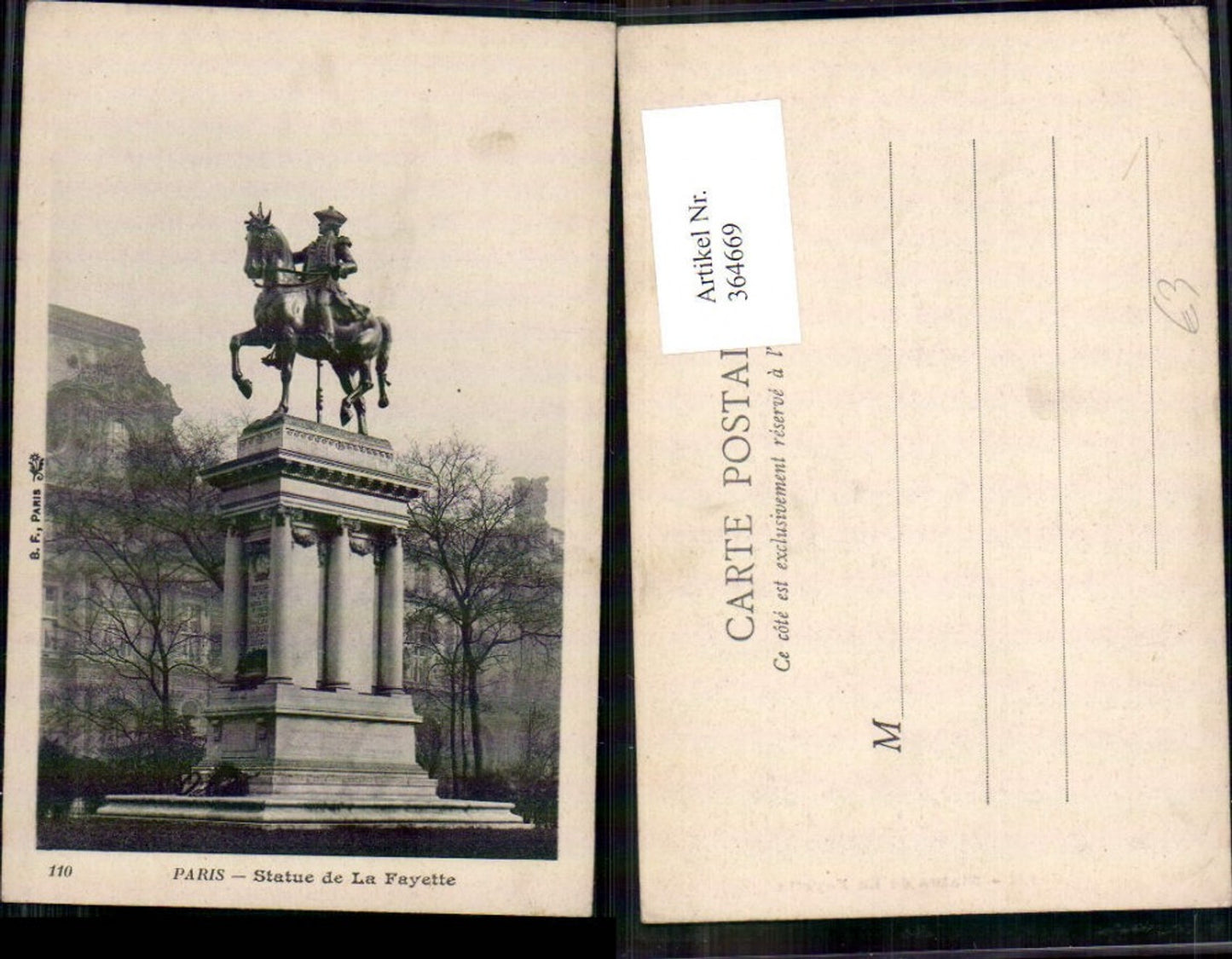 364669,Statue Paris Statue de la Fayette Reiterdenkmal
