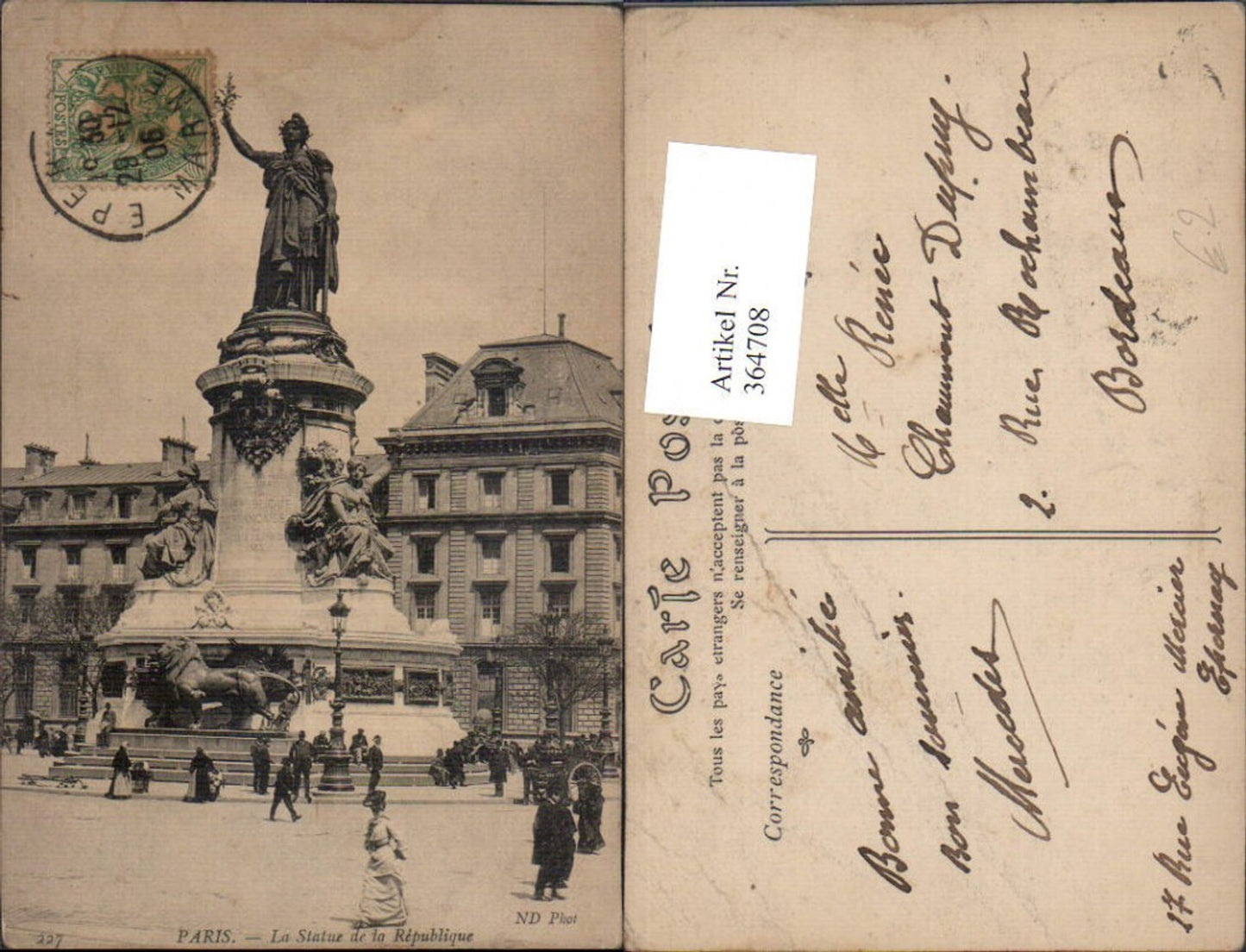 364708,Statue Paris La Statue de la Republique