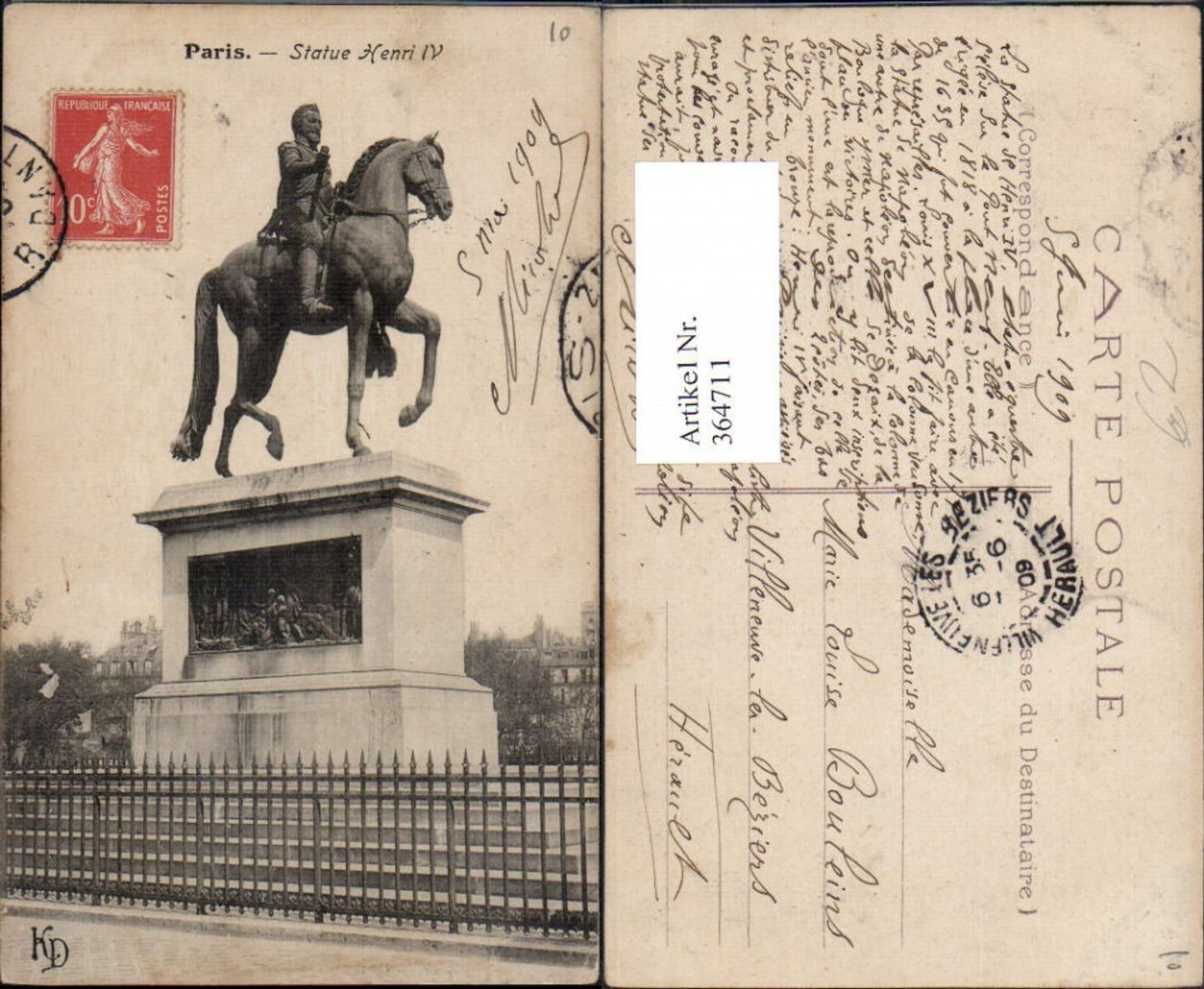 364711,Statue Paris Statue Henri IV Reiterdenkmal