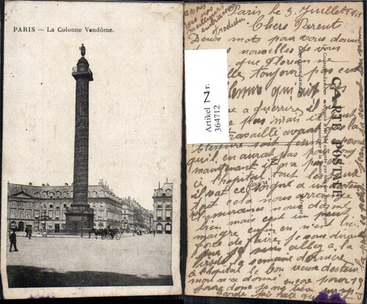 364712,Statue Paris La Colonne Vendome Säule Monument