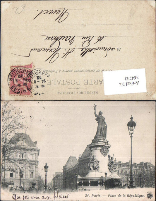 364733,Statue Paris Place de la Republique