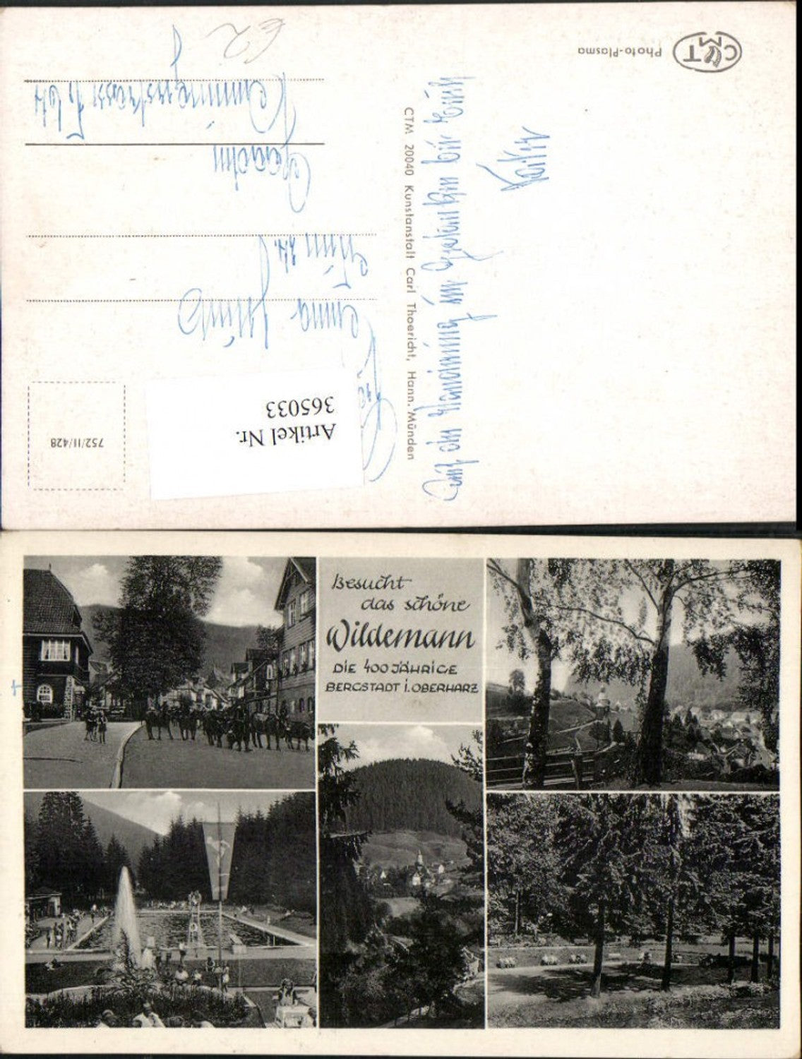 365033,Wildemann im Oberharz Totale Schwimmbad Straßenansicht Mehrbildkarte