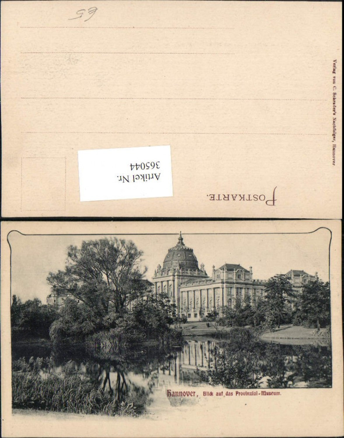 365044,Hannover Blick auf das Provinzial-Museum Gebäude