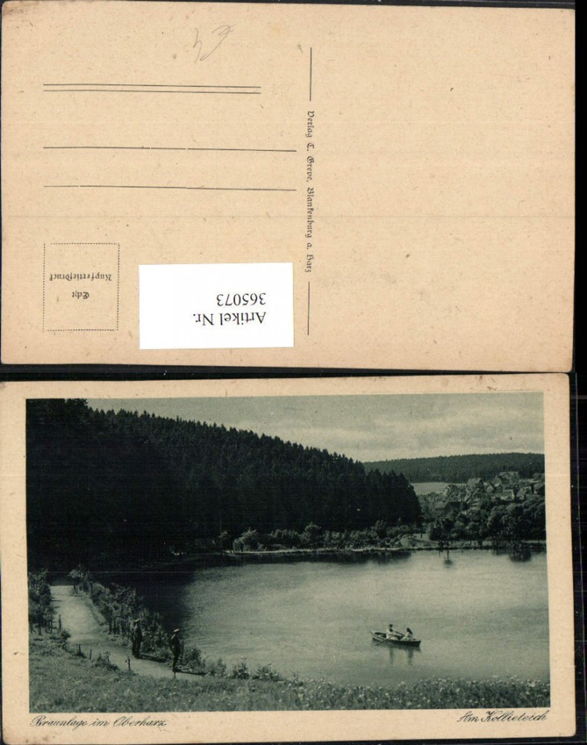 365073,Braunlage im Oberharz am Kollieteich Teich Ruderboot