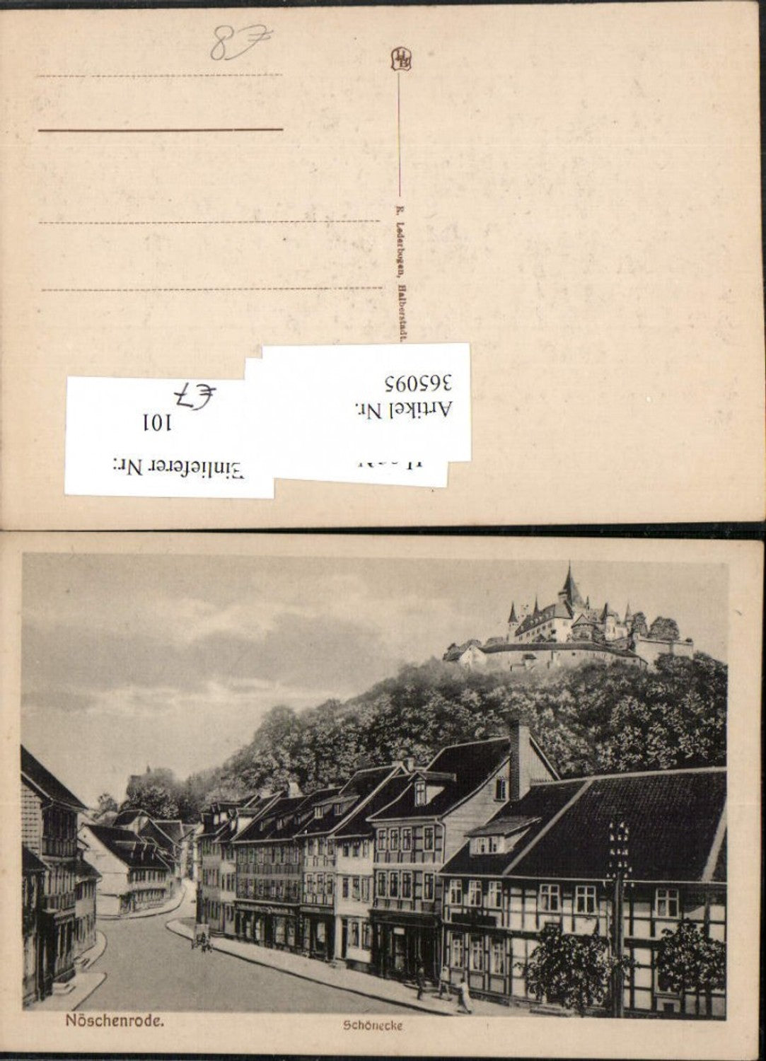 365095,Wernigerode Nöschenrode Schönecke Straßenansicht m. Burg