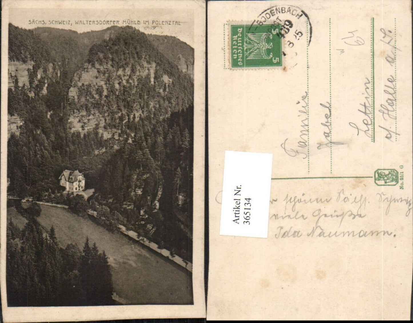 365134,Sächsische Schweiz Waltersdorfer Mühle im Polenztal b. Bad Schandau