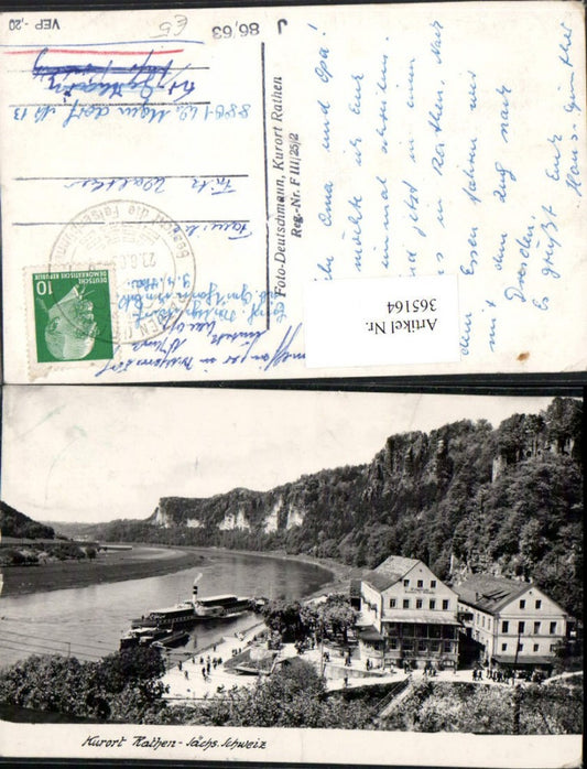 365164,Sächsische Schweiz Rathen Erbgericht Dampfer