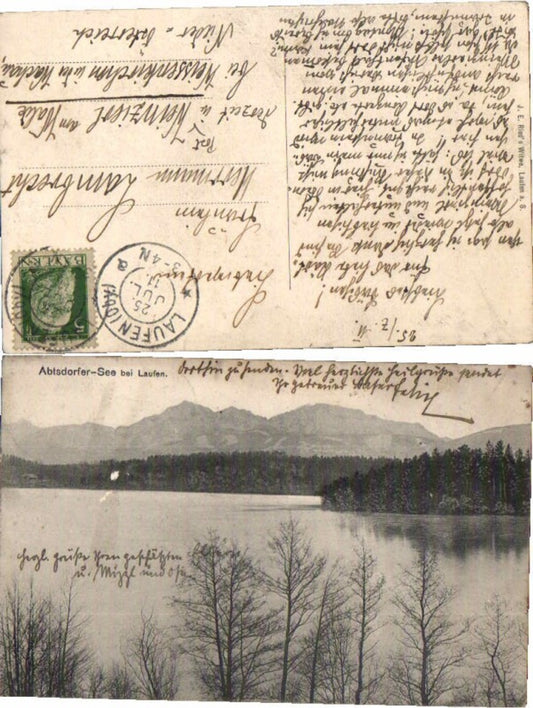 63857,Abtsdorfer See bei Laufen Berchtesgaden 1915