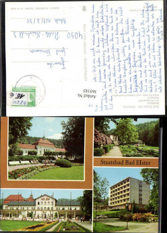 365185,Bad Elster Badehaus Badecafe Badeplatz Klinik Mehrbildkarte