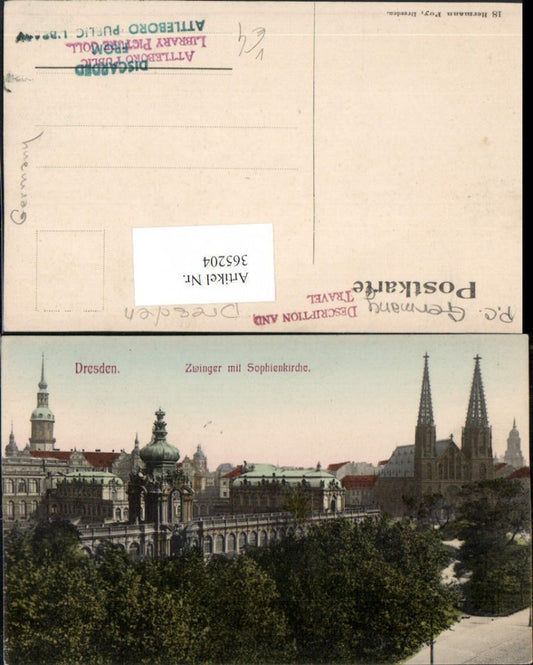 365204,Dresden Zwinger m. Sophienkirche Kirche pub Hermann Poy 18