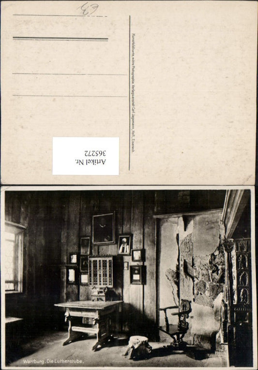 365272, Wartburg near Eisenach, Luther's Room, Interior View