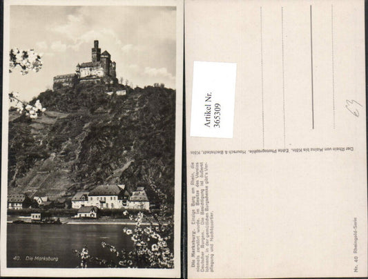 365309,Die Marksburg am Rhein b. Braubach