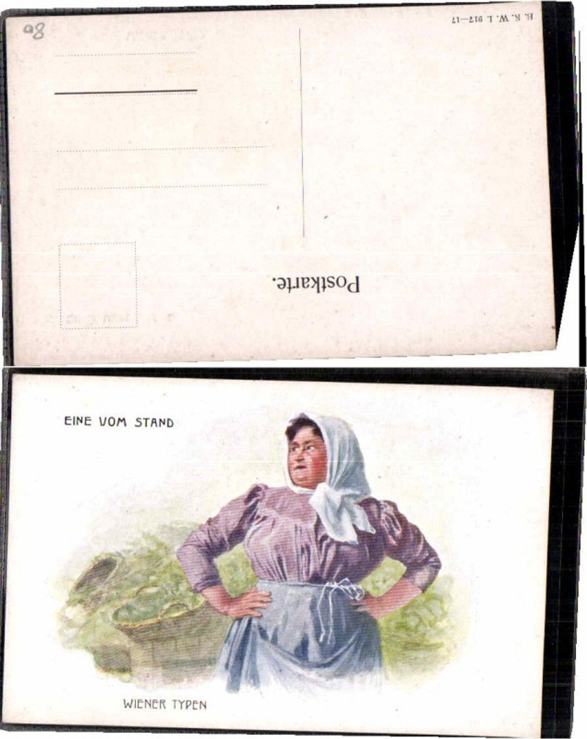 Karikatur Wiener Typen Eine v. Stand B.K.W.I 917-17   ---- 64007