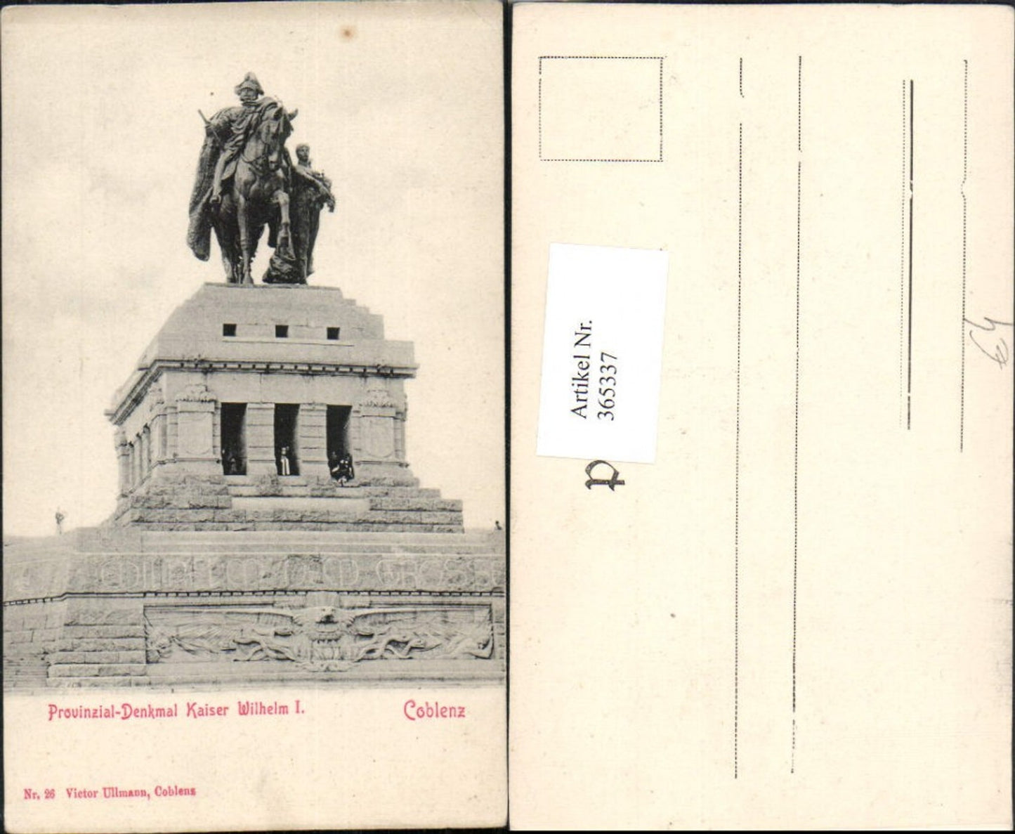 365337,Coblenz Koblenz Provinzial-Denkmal Kaiser Wilhelm