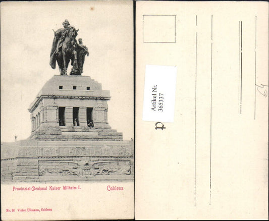 365337,Coblenz Koblenz Provinzial-Denkmal Kaiser Wilhelm