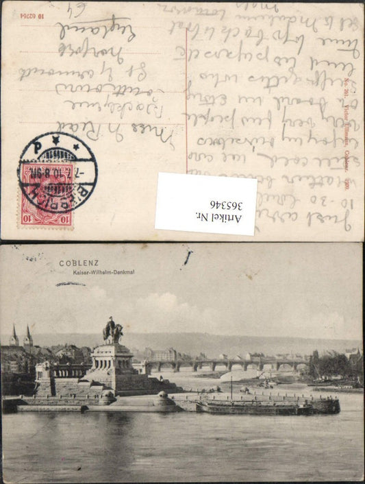 365346,Coblenz Koblenz Kaiser-Wilhelm-Denkmal am Deutschen Eck
