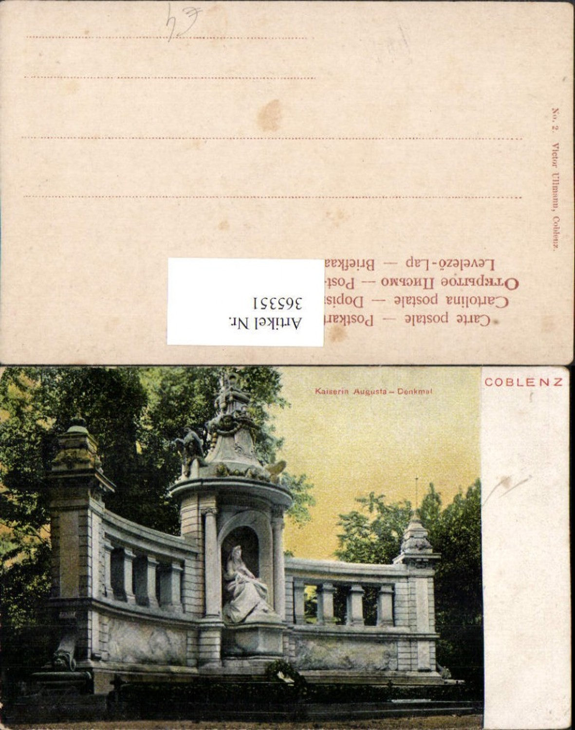 365351,Coblenz Koblenz Kaiserin Augusta Denkmal