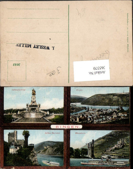 365370,Bingen am Rhein Totale Mäuseturm Schloss Rheinstein pub Ottmar Zieher