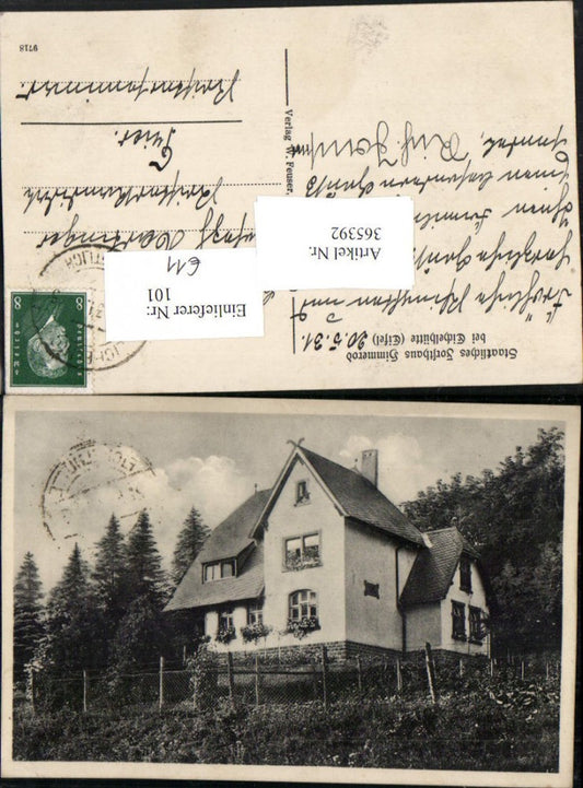 365392,Forsthaus Himmerod b. Eichelhütte in d. Eifel