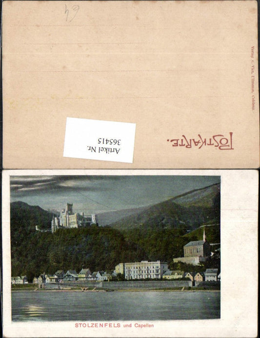 365415,Koblenz Schloss Stolzenfels u. Capellen Teilansicht