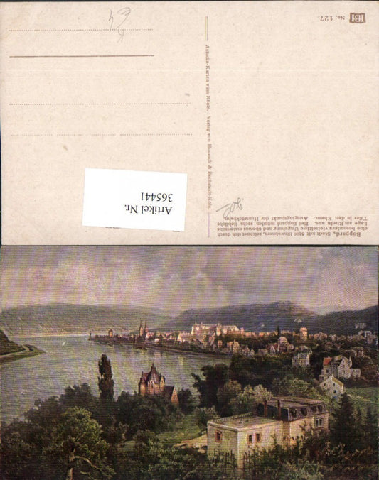 365441,Künstler AK N. Astudin Boppard am Rhein Totale