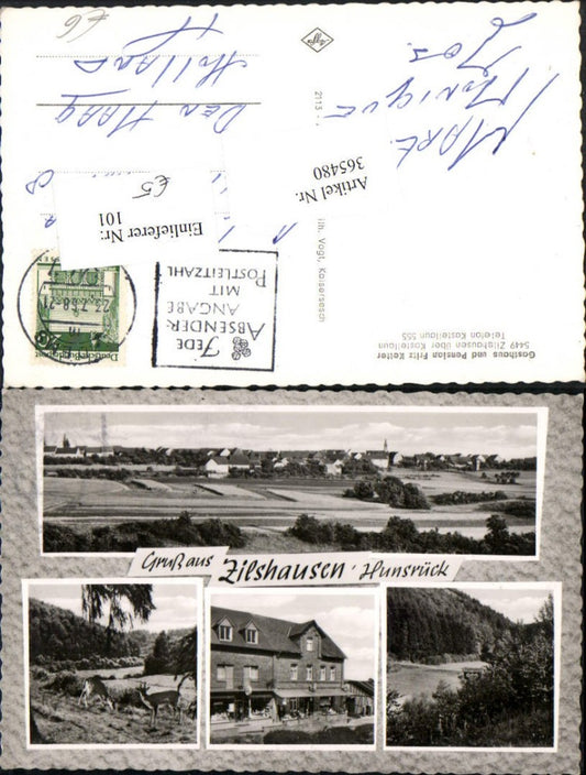 365480,Zilshausen Totale Gasthaus Fritz Ketter Rehe Mehrbildkarte