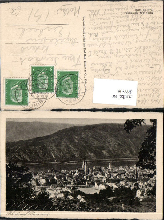 365506,Blick auf Boppard am Rhein Totale