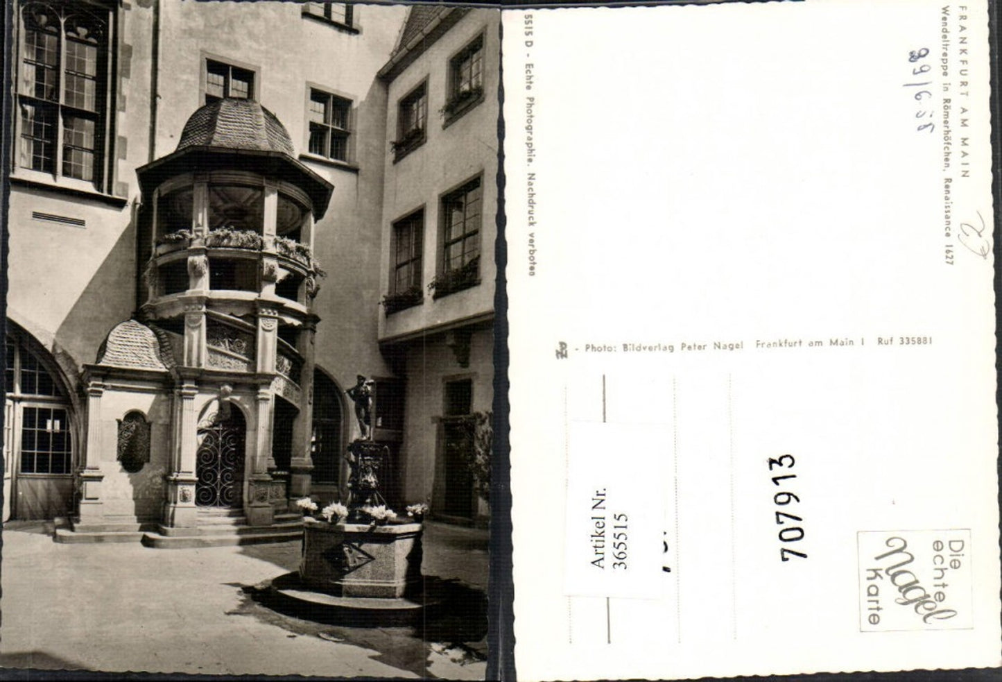 365515,Frankfurt am Main Wendeltreppe im Römerhöfchen Brunnen