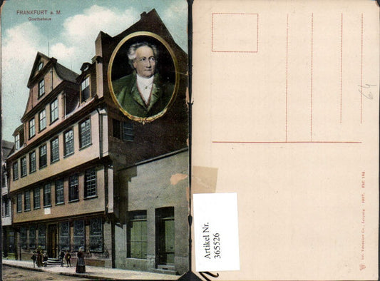 365526,Frankfurt am Main Goethehaus Haus Portrait pub Trenkler & Co