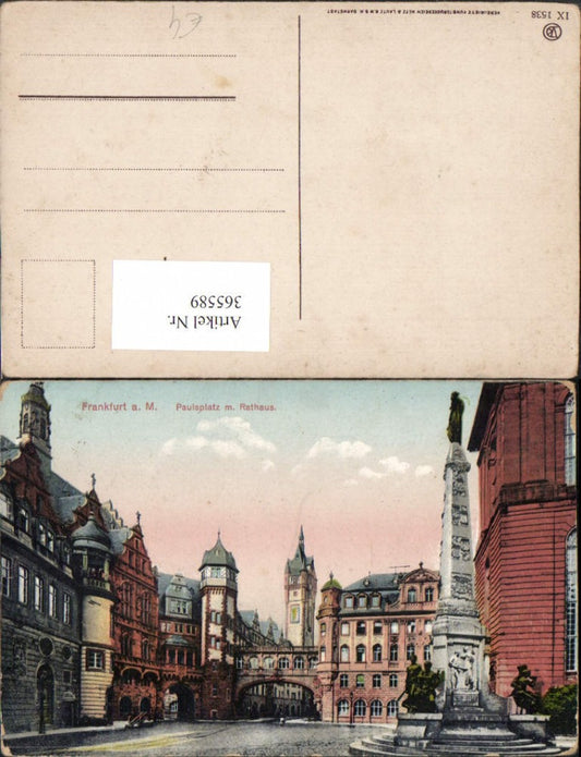 365589,Frankfurt am Main Paulsplatz m. Rathaus Straßenansicht