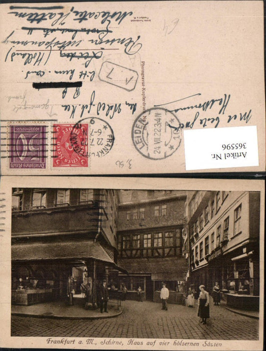 365596,Frankfurt am Main Schirne Haus auf vier hölzernen Säulen