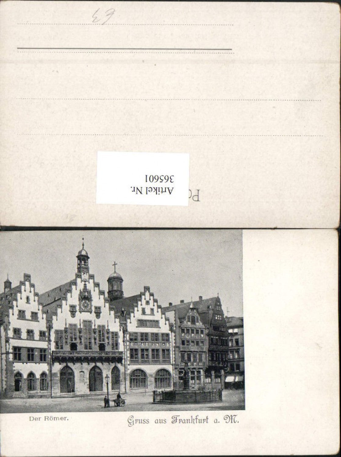 365601,Gruß aus Frankfurt am Main Römer Häuser Brunnen