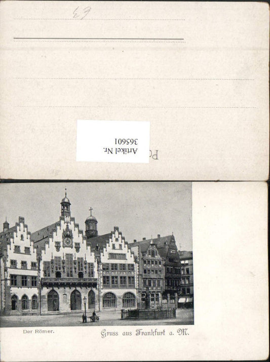 365601,Gruß aus Frankfurt am Main Römer Häuser Brunnen