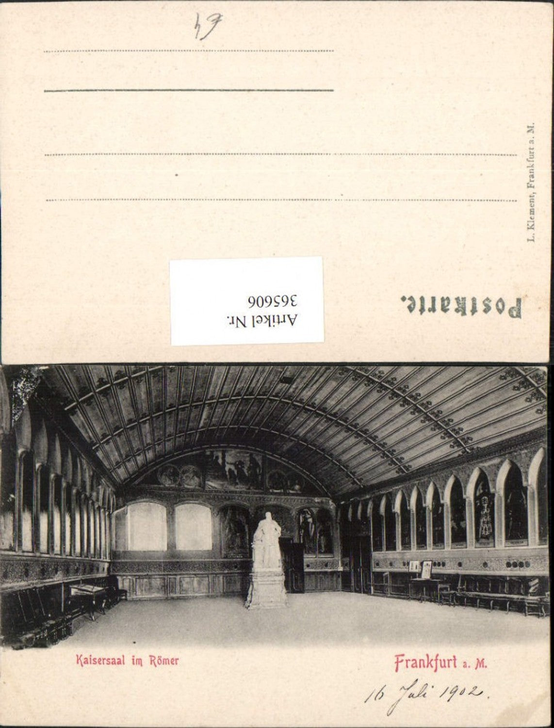 365606,Frankfurt am Main Kaisersaal im Römer Innenansicht