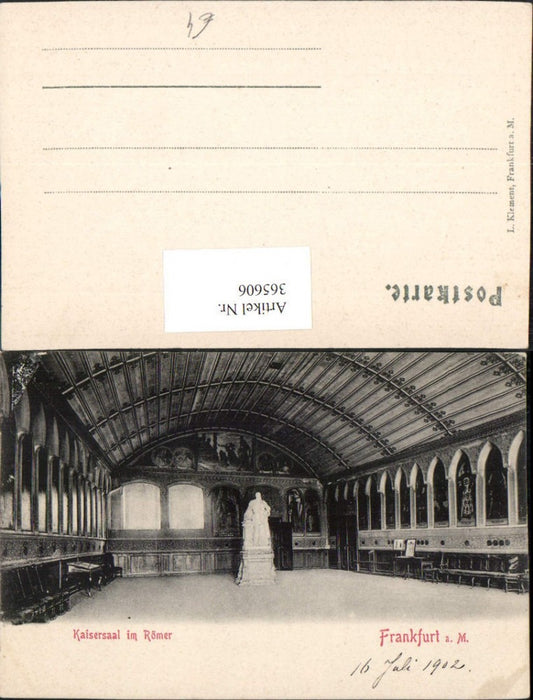 365606,Frankfurt am Main Kaisersaal im Römer Innenansicht