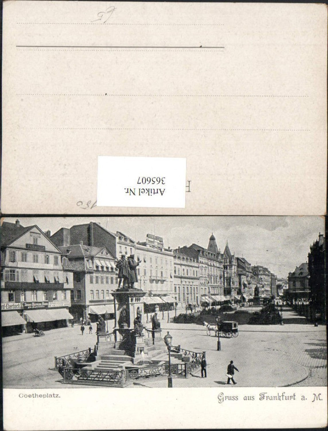 365607,Gruß aus Frankfurt am Main Goetheplatz Gutenberg-Denkmal