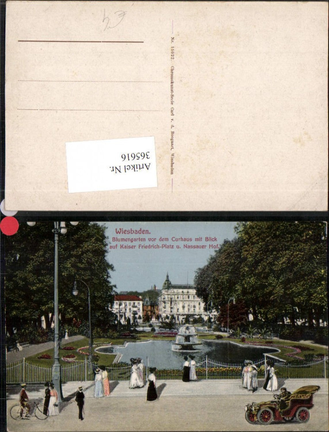 365616,Wiesbaden Blumengarten vor dem Kurhaus Brunnen