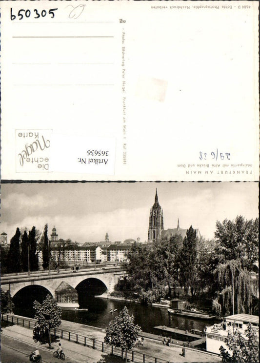 365636,Frankfurt am Main Mainpartie m. Alte Brücke u. Dom