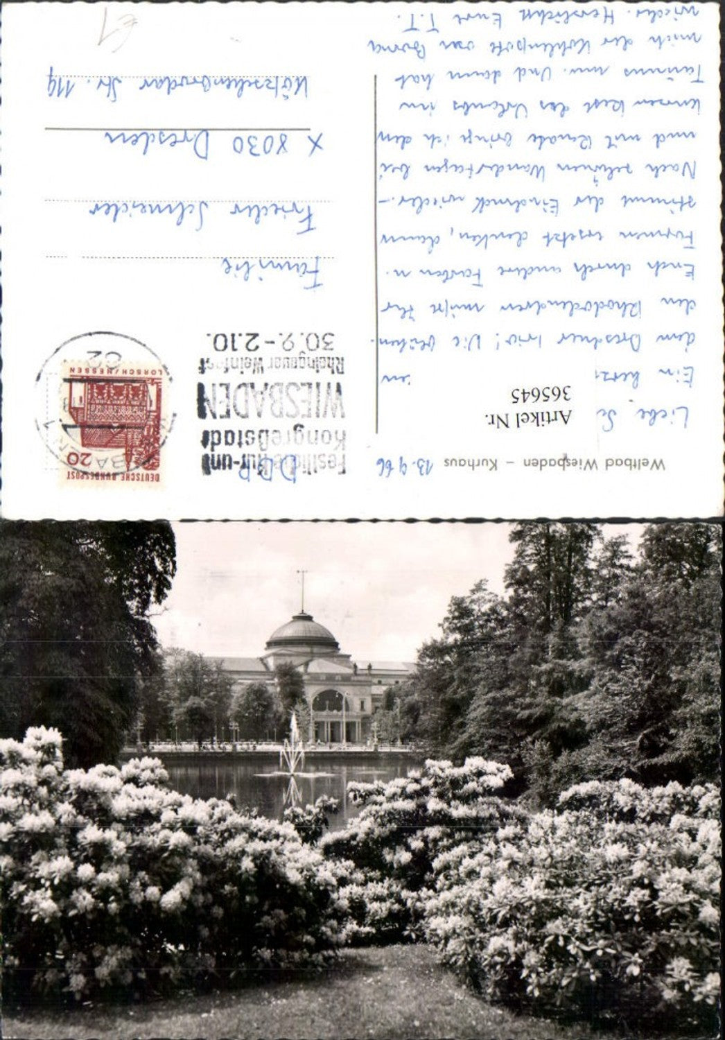 365645,Wiesbaden Kurhaus Garten