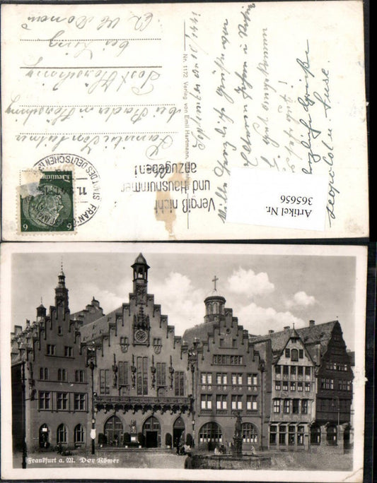 365656,Frankfurt am Main Römer Häuser Brunnen