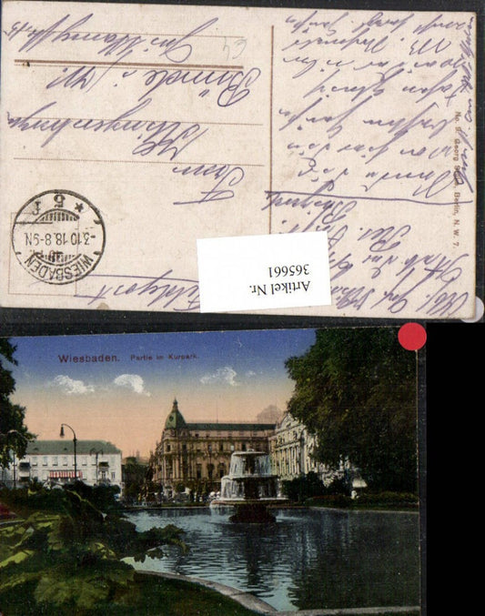 365661,Wiesbaden Partie im Kurpark Brunnen