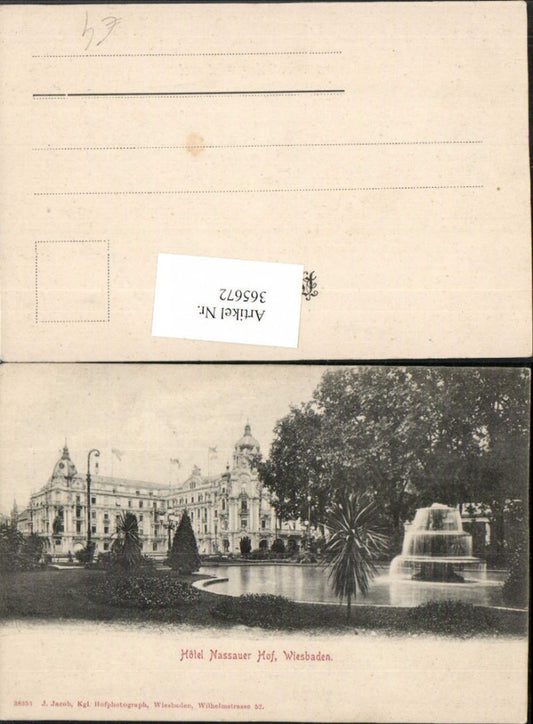 365672,Wiesbaden Hotel Nassauer Hof Brunnen
