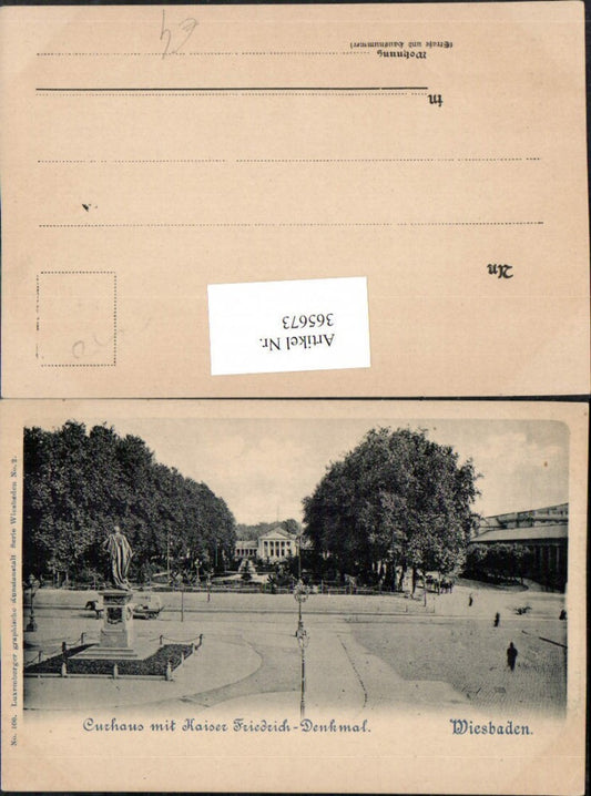365673,Wiesbaden Kurhaus m. Kaiser-Friedrich-Denkmal