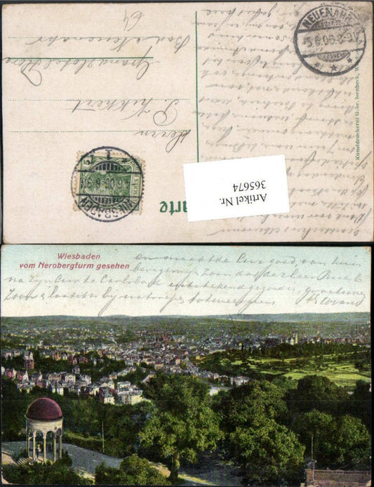 365674,Wiesbaden Totale vom Neroberg Tempel