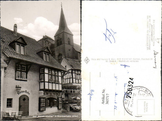 365717,Blankenheim in d. Eifel Der Bacchus-Keller Kirche