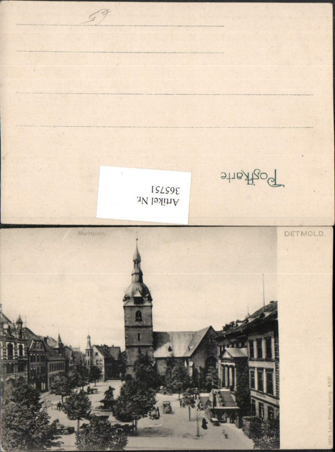 365751,Detmold Marktplatz Kirche